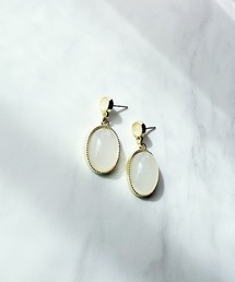 クリアミルキーホワイトピアス