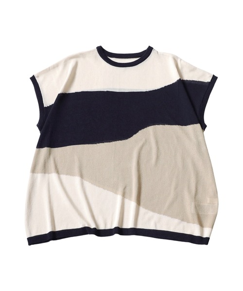 antiqua(アンティカ)の「麻タッチシアートップス(Tシャツ/カットソー・レディース・ベージュ/ブラック・ONESIZE)」の16枚目の写真