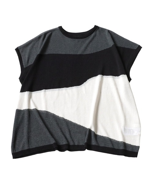 antiqua(アンティカ)の「麻タッチシアートップス(Tシャツ/カットソー・レディース・ベージュ/ブラック・ONESIZE)」の15枚目の写真