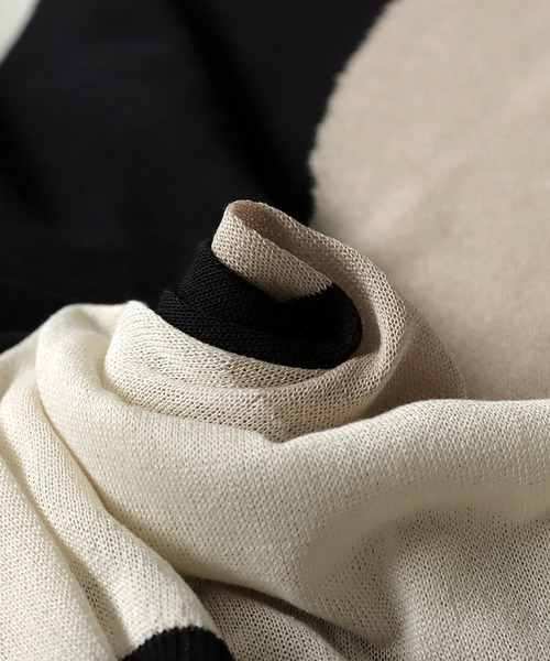 antiqua(アンティカ)の「麻タッチシアートップス(Tシャツ/カットソー・レディース・ベージュ/ブラック・ONESIZE)」の21枚目の写真