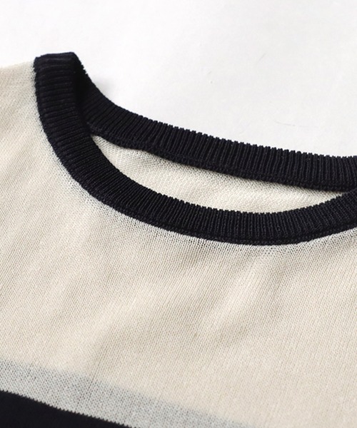 antiqua(アンティカ)の「麻タッチシアートップス(Tシャツ/カットソー・レディース・ベージュ/ブラック・ONESIZE)」の18枚目の写真