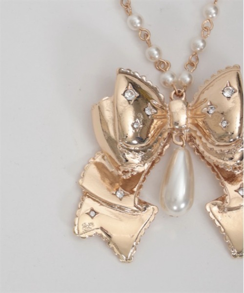 axes femme kawaii（アクシーズファムカワイイ）の「リボンネックレス（ネックレス・レディース・アンティークゴールド/ゴールド・FREE）」の11枚目の写真