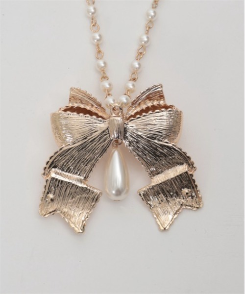 axes femme kawaii（アクシーズファムカワイイ）の「リボンネックレス（ネックレス・レディース・アンティークゴールド/ゴールド・FREE）」の12枚目の写真