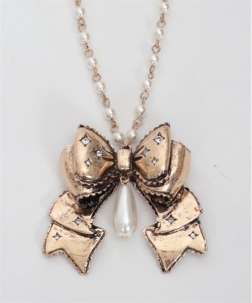 axes femme kawaii（アクシーズファムカワイイ）の「リボンネックレス（ネックレス・レディース・アンティークゴールド/ゴールド・FREE）」の15枚目の写真