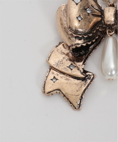 axes femme kawaii（アクシーズファムカワイイ）の「リボンネックレス（ネックレス・レディース・アンティークゴールド/ゴールド・FREE）」の18枚目の写真