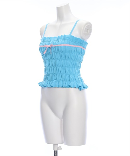 clear(クリア)の「配色リボンニットキャミソール(キャミソール・レディース・ブラック/レッド/ブルー・F)」の9枚目の写真