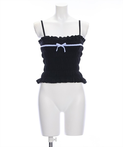 clear(クリア)の「配色リボンニットキャミソール(キャミソール・レディース・ブラック/レッド/ブルー・F)」の18枚目の写真