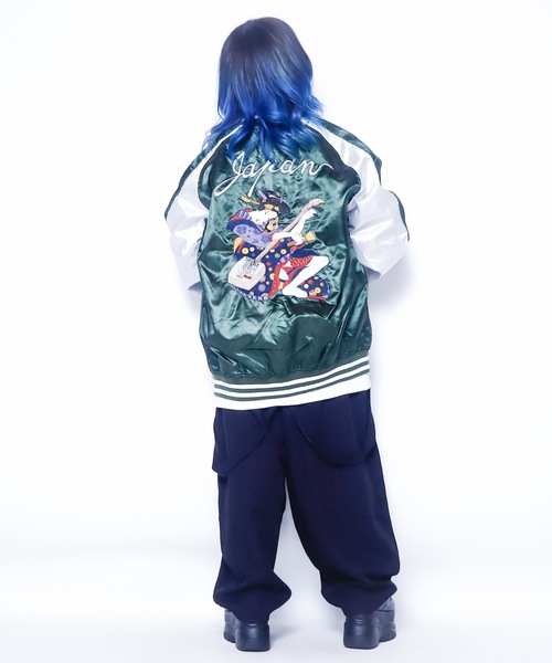 rovtski（ロフトスキー）の「芸者スカジャン（スカジャン・メンズ・マスタード/グリーン・3L）」の13枚目の写真