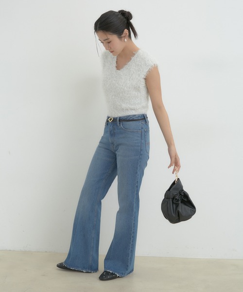 CIMARRON（シマロン）の「【CIMARRON】VIS別注フレアデニム（デニムパンツ・レディース・ブラック系その他/ブルー系その他5/ブルー系その他4・S/M）」の6枚目の写真