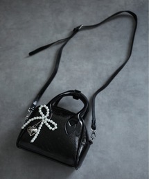 HOOK（フック）の「【HOOK】for girls　リボンチャーム付きホログラム2WAY ハンドバッグ/ショルダーバッグ（ハンドバッグ）」