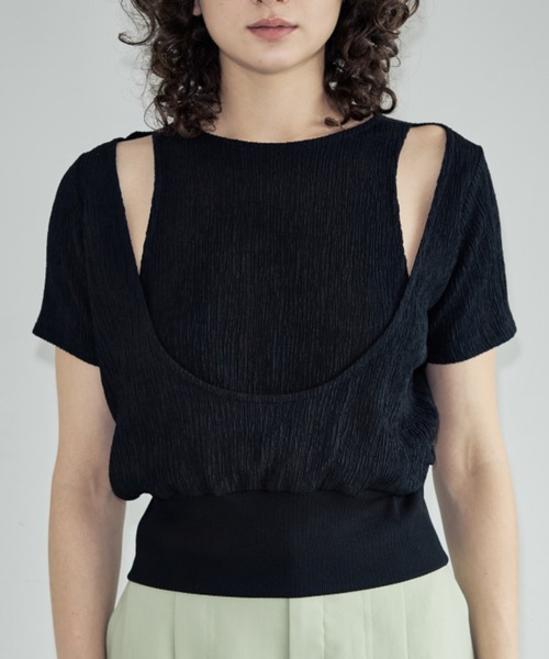 Formeque（フォルミーク）の「【Formeque】カットアウトトップス（Tシャツ/カットソー・レディース・ブラック/ホワイト・FREE）」の17枚目の写真