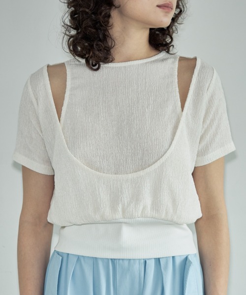 Formeque（フォルミーク）の「【Formeque】カットアウトトップス（Tシャツ/カットソー・レディース・ブラック/ホワイト・FREE）」の9枚目の写真