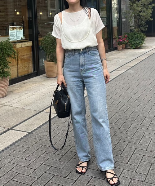 Formeque（フォルミーク）の「【Formeque】カットアウトトップス（Tシャツ/カットソー・レディース・ブラック/ホワイト・FREE）」の4枚目の写真