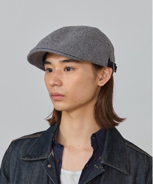 OVERRIDE(オーバーライド)の「OVERRIDE REW TWEED 8P HUNTING / オーバーライド(ハンチング/ベレー帽・メンズ・ネイビー/キャメル/グレー・60cm)」の5枚目の写真