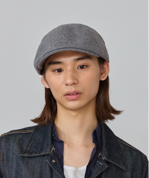 OVERRIDE(オーバーライド)の「OVERRIDE REW TWEED 8P HUNTING / オーバーライド(ハンチング/ベレー帽・メンズ・ネイビー/キャメル/グレー・60cm)」の6枚目の写真