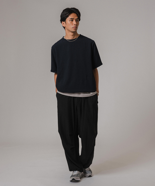 EDIFICE（エディフィス）の「ドライクール ストレッチ Tシャツ（Tシャツ/カットソー・メンズ・ブラック/ネイビー・LARGE/MEDIUM/SMALL）」の4枚目の写真