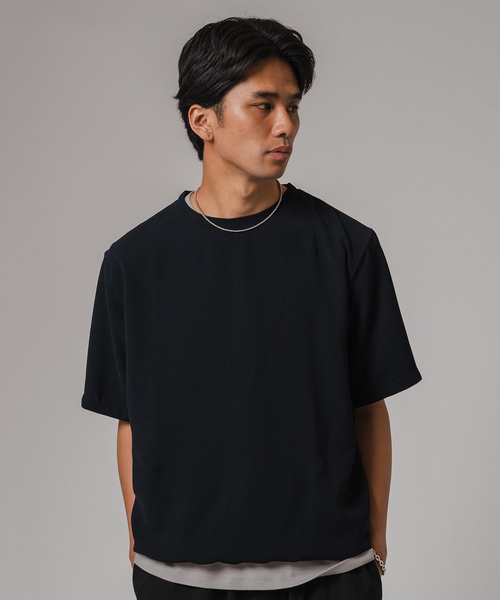 EDIFICE（エディフィス）の「ドライクール ストレッチ Tシャツ（Tシャツ/カットソー・メンズ・ブラック/ネイビー・LARGE/MEDIUM/SMALL）」の5枚目の写真