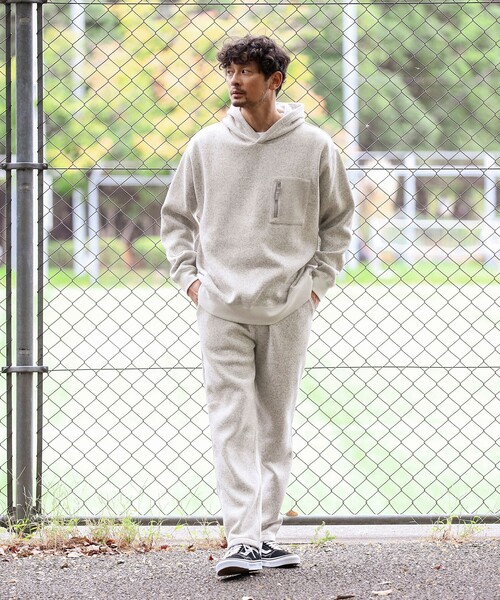 B:MING by BEAMS（ビーミングバイビームス）の「ライトフリース フーデッド パーカ（パーカー・メンズ・ライトグレー/ネイビー/チャコールグレー・SMALL/MEDIUM/LARGE/X-LARGE）」の5枚目の写真