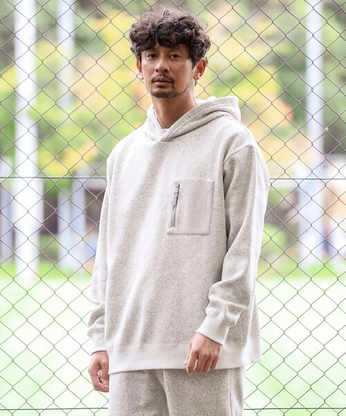 B:MING by BEAMS（ビーミングバイビームス）の「ライトフリース フーデッド パーカ（パーカー・メンズ・ライトグレー/ネイビー/チャコールグレー・SMALL/MEDIUM/LARGE/X-LARGE）」の6枚目の写真