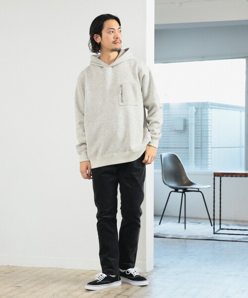 B:MING by BEAMS（ビーミングバイビームス）の「ライトフリース フーデッド パーカ（パーカー・メンズ・ライトグレー/ネイビー/チャコールグレー・SMALL/MEDIUM/LARGE/X-LARGE）」の7枚目の写真
