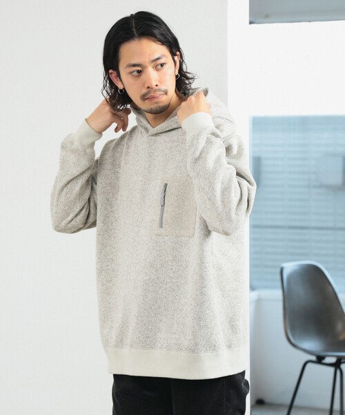 B:MING by BEAMS（ビーミングバイビームス）の「ライトフリース フーデッド パーカ（パーカー・メンズ・ライトグレー/ネイビー/チャコールグレー・SMALL/MEDIUM/LARGE/X-LARGE）」の9枚目の写真