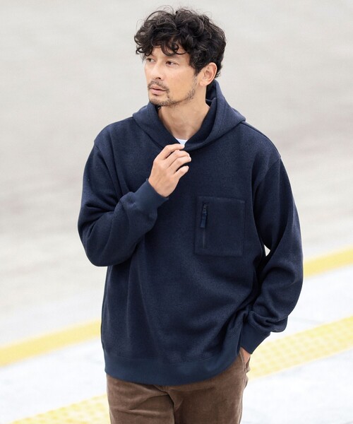 B:MING by BEAMS（ビーミングバイビームス）の「ライトフリース フーデッド パーカ（パーカー・メンズ・ライトグレー/ネイビー/チャコールグレー・SMALL/MEDIUM/LARGE/X-LARGE）」の15枚目の写真