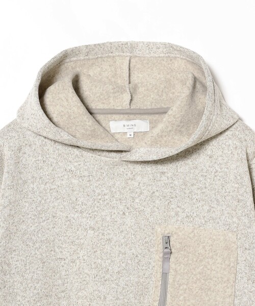 B:MING by BEAMS（ビーミングバイビームス）の「ライトフリース フーデッド パーカ（パーカー・メンズ・ライトグレー/ネイビー/チャコールグレー・SMALL/MEDIUM/LARGE/X-LARGE）」の21枚目の写真