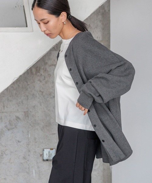 近代モデル ADEAM ラッフルバックカーディガン 2 ブラック adeamの