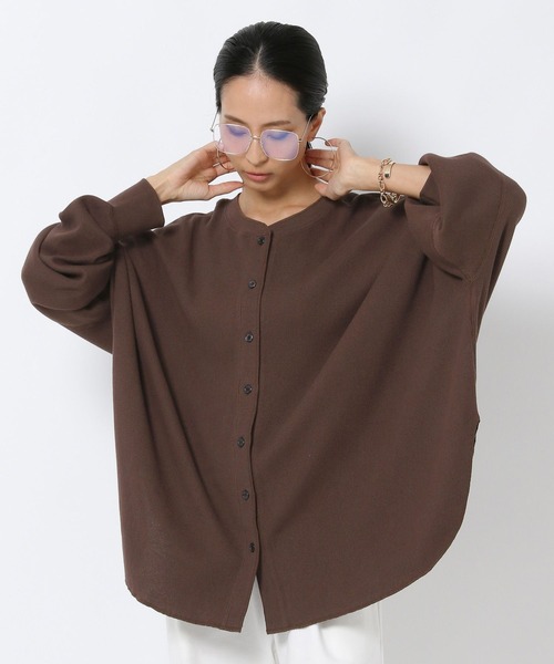 HEREIAM（ヘレイアム）の「【HEREIAM】1枚で季節横断！/ワッフル2WAYカーディガン（カーディガン/ボレロ・レディース・ブラック/オフホワイト/チャコール/杢グレー/ブラウン/アイボリー/パープル・FREE）」の9枚目の写真