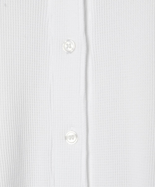 HEREIAM（ヘレイアム）の「【HEREIAM】1枚で季節横断！/ワッフル2WAYカーディガン（カーディガン/ボレロ・レディース・ブラック/オフホワイト/チャコール/杢グレー/ブラウン/アイボリー/パープル・FREE）」の21枚目の写真