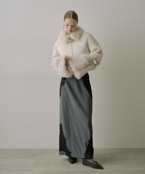 美✩本物✩ムートンコート✩ボリュームファー✩ブルーフォックス✩ファーコート✩軽い 美✩本物✩ムートンコート✩ボリュームファー✩ブルーフォックス