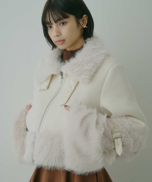 高級 極美品】VIOLETA 毛皮コート ファーコート ロング フード