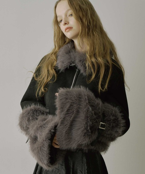 高級　極美品】VIOLETA　毛皮コート ファーコート ロング フード ムートン 高級 極美品】VIOLETA 毛皮コート ファーコート ロング フード