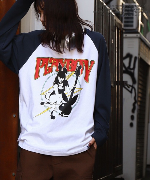 セール】【PLAYBOY】×【SEQUENZ】 バンド プリント ルーズシルエット