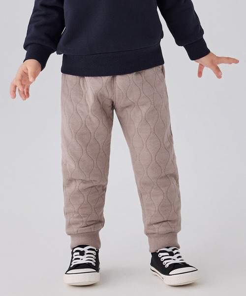 combimini（コンビミニ）の「あったかひょうたんキルト裾リブパンツ（しろくま）（その他パンツ・キッズ・スモークピンク/ブルーグレー・120/110/100/90/80）」の2枚目の写真