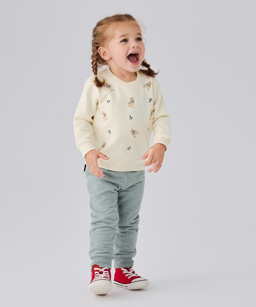 combimini（コンビミニ）の「あったかひょうたんキルト裾リブパンツ（しろくま）（その他パンツ・キッズ・スモークピンク/ブルーグレー・120/110/100/90/80）」の3枚目の写真