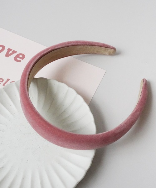 Port（ポート）の「【 Port / ポート 】全10色 カラバリ豊富 ベロア ワイド カチューシャ #_（カチューシャ・レディース・ネイビー/ダークグリーン/ライトブラウン/ライトベージュ/ブラック/ボルドー/レッド/ピンク/ダークブラウン/パープル・FREE）」の8枚目の写真