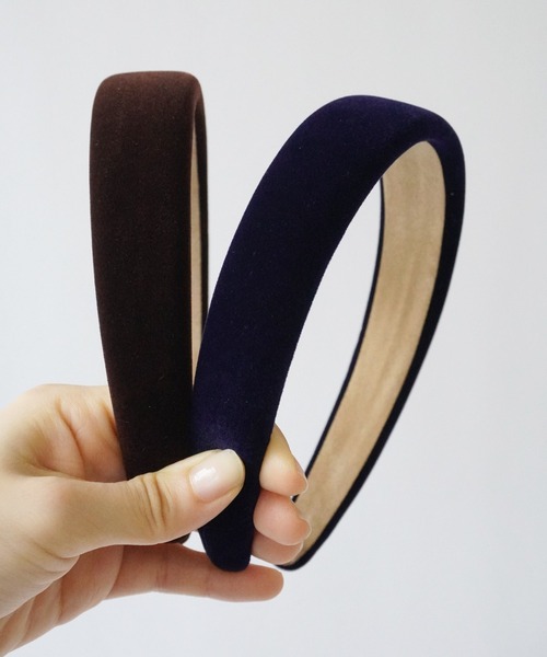 Port（ポート）の「【 Port / ポート 】全10色 カラバリ豊富 ベロア ワイド カチューシャ #_（カチューシャ・レディース・ネイビー/ダークグリーン/ライトブラウン/ライトベージュ/ブラック/ボルドー/レッド/ピンク/ダークブラウン/パープル・FREE）」の13枚目の写真