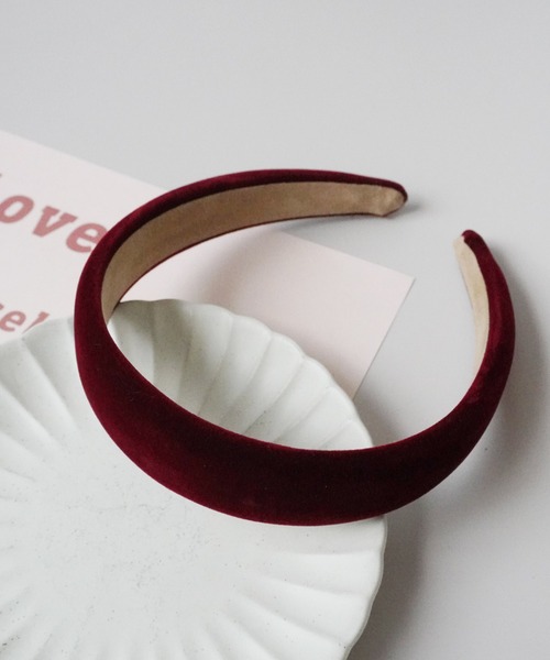 Port（ポート）の「【 Port / ポート 】全10色 カラバリ豊富 ベロア ワイド カチューシャ #_（カチューシャ・レディース・ネイビー/ダークグリーン/ライトブラウン/ライトベージュ/ブラック/ボルドー/レッド/ピンク/ダークブラウン/パープル・FREE）」の21枚目の写真