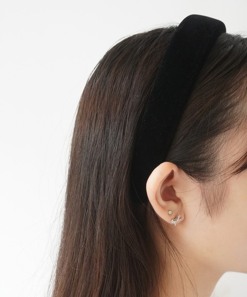 Port（ポート）の「【 Port / ポート 】全10色 カラバリ豊富 ベロア ワイド カチューシャ #_（カチューシャ・レディース・ネイビー/ダークグリーン/ライトブラウン/ライトベージュ/ブラック/ボルドー/レッド/ピンク/ダークブラウン/パープル・FREE）」の22枚目の写真