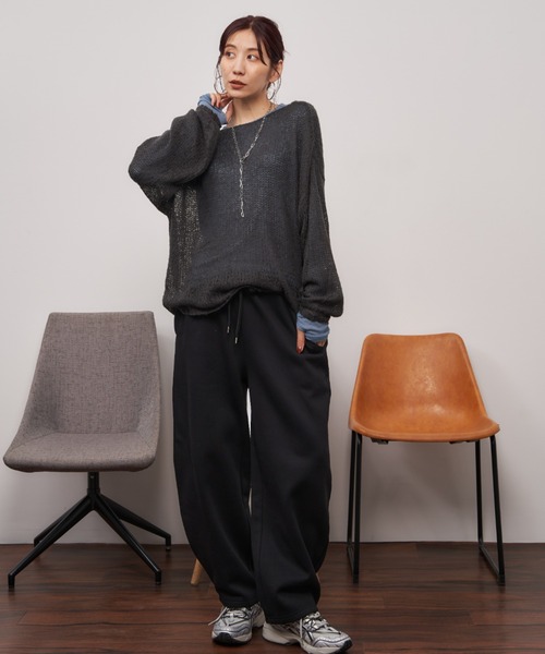 アルバローザ スウェット パンツ 裏起毛カーブスウェットパンツ（スウェットパンツ）｜Auntie