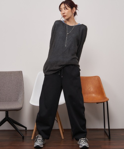 裏起毛カーブスウェットパンツ（スウェットパンツ）｜Auntie Rosa