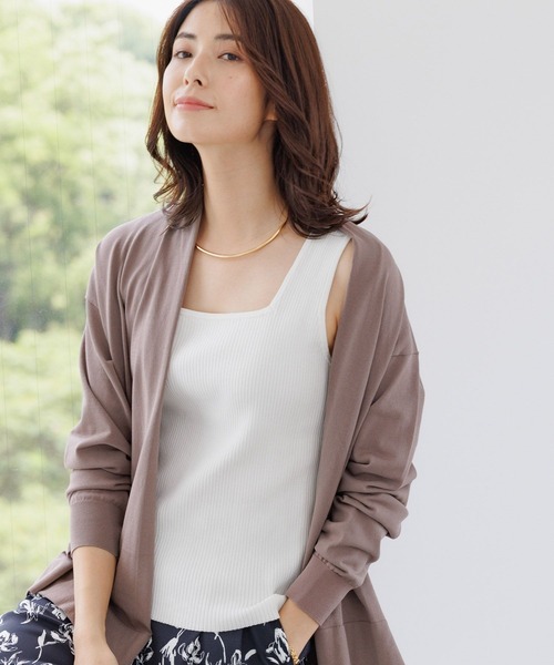 Elura（エルーラ）の「前後2WAYニットタンク/140940（タンクトップ・レディース・ブラック/ブラウン系その他/ホワイト・FREE）」の2枚目の写真