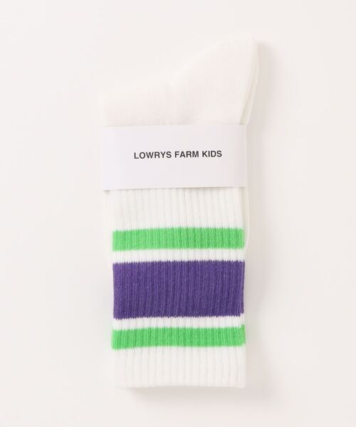 LOWRYS FARM（ローリーズファーム）の「ラインリブソックス２　 139552（ソックス/靴下・キッズ・ブラック/ピンク/ブルー/グリーン・XL/L/M）」の6枚目の写真