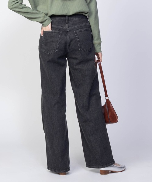 NAVY(ネイビー)の「NAVY 毎日はきたくなるデニム「マイデニ」 ワイドデニムパンツ(デニムパンツ・レディース・ブラック/ライトインディゴブルー/ダークブルー・S/M/L/XS)」の5枚目の写真