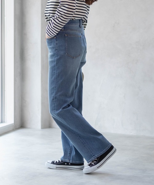 NAVY(ネイビー)の「NAVY 毎日はきたくなるデニム「マイデニ」 ワイドデニムパンツ(デニムパンツ・レディース・ブラック/ライトインディゴブルー/ダークブルー・S/M/L/XS)」の8枚目の写真