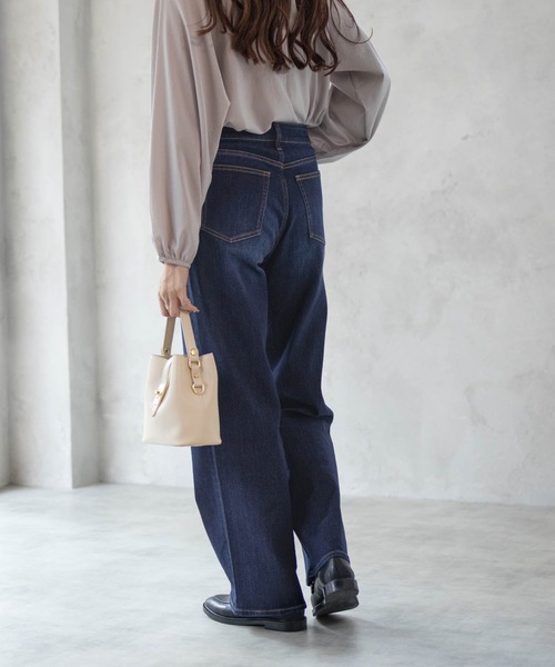 NAVY(ネイビー)の「NAVY 毎日はきたくなるデニム「マイデニ」 ワイドデニムパンツ(デニムパンツ・レディース・ブラック/ライトインディゴブルー/ダークブルー・S/M/L/XS)」の21枚目の写真