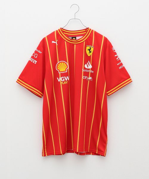 【セール】PUMA x Scuderia Ferrari TEAM SOCCER JERSEY（Tシャツ/カットソー）｜PUMA（プーマ）