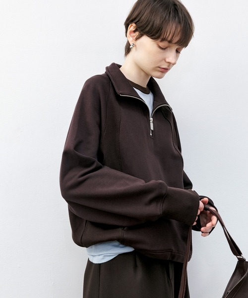 ニット セーター 「tageechita」シルクウール混　ベーシックラウンドネックニットトップス レディース メンズ tageechita】シルクウール混 ベーシックラウンドネックニット