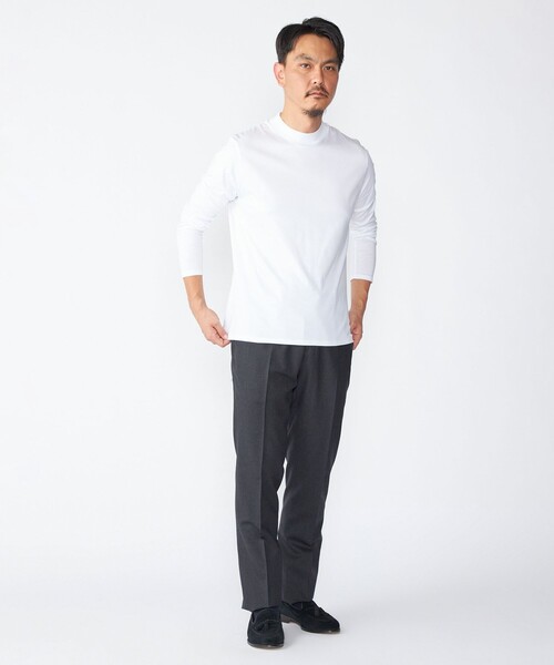 SHIPS（シップス）の「SHIPS: ALBINI モックネック ロングスリーブ Tシャツ（Tシャツ/カットソー・メンズ・ネイビー/ホワイト/ブラック/ダークブルー・MEDIUM/LARGE/SMALL/X-LARGE）」の21枚目の写真